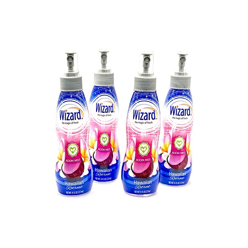 Wizard Room Mist Hawaiian Retreat 4x Air Freshener Spray Bottles