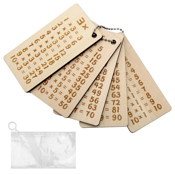 APOMOONS 1 x 1 Flashcards Wooden Flashing Cards Children's Calculation