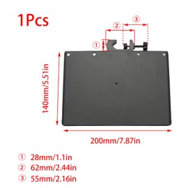 Lilaly 7.9 x 5.5inch Mic Stand Tray, Clamp Shelf, Tray Stand, Microphone Holder, Clamp Rack for Live Streaming, Stage, Music Sheet, Karaoke, Recording, Podcast