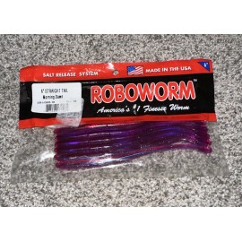 Roboworm 6” Straight Tail Qty 10  Morning Dawn