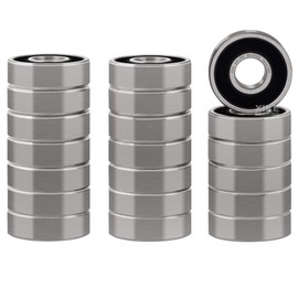 XiKe 608-2RS Ball Bearings 8 x 22 x 7 mm Rubber Double Sealed 608RS Chrome Steel Deep Groove Ball Bearing Pack of 20