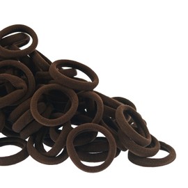 100 Pack Seamless Hair Ties for Women Girls Ponytail Holders for Thick Hair (Dark Brown)