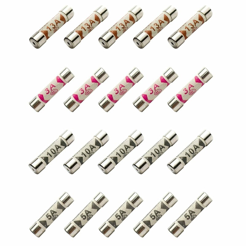 20 x Mixed Electrical Ceramic Household Domestic Mains Plug Top