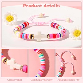 TAGOMEI Baptism Gifts Cross Bracelet for Girl, First Communion Confirmation Religious Christian Gift for Teenage Girls Daughter Granddaughter Niece Sister Teen Girl Gifts Trendy Stuff