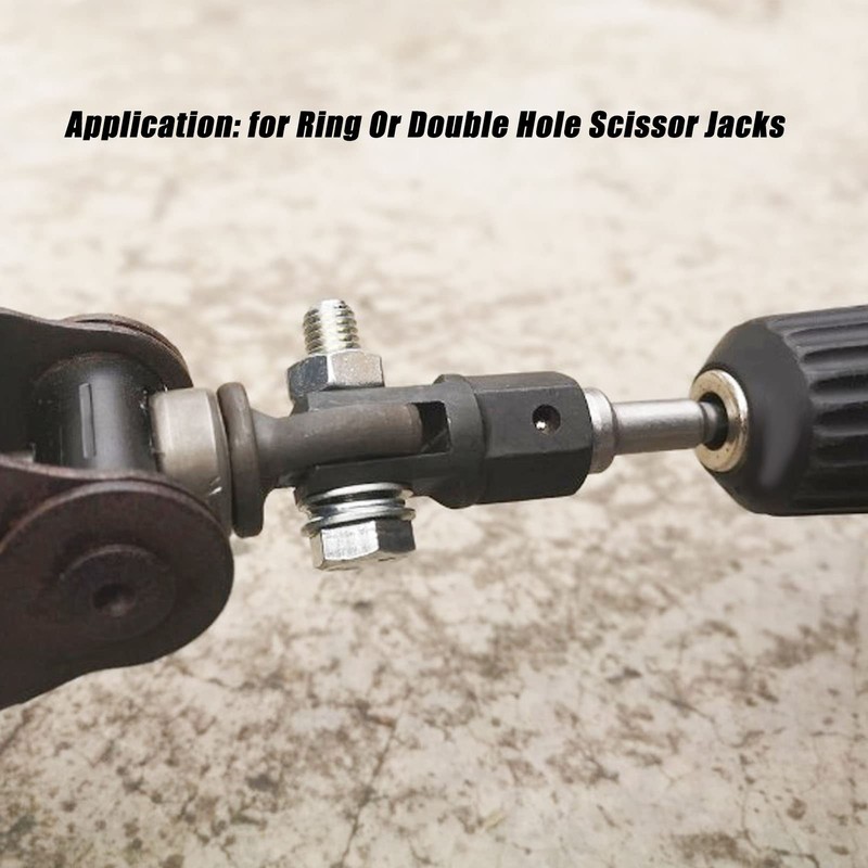 Huten Car Scissor Jack Adapter, 1/2 Inch Socket Adapter, Easy