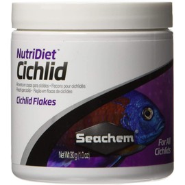 Seachem NutriDiet Cichlid Fish Flakes - Probiotic Formula with GarlicGuard 50g/1.8oz