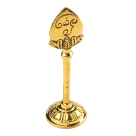 Brass Murugan Kartikaye Vel with Tamil Om and Shiva Tilak Gifting (Size-4")(Lord Murugan Vel with Stand)