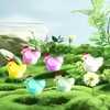 130 Pieces Luminous Mini Resin Chickens Miniature Chicken Figurines Ornament