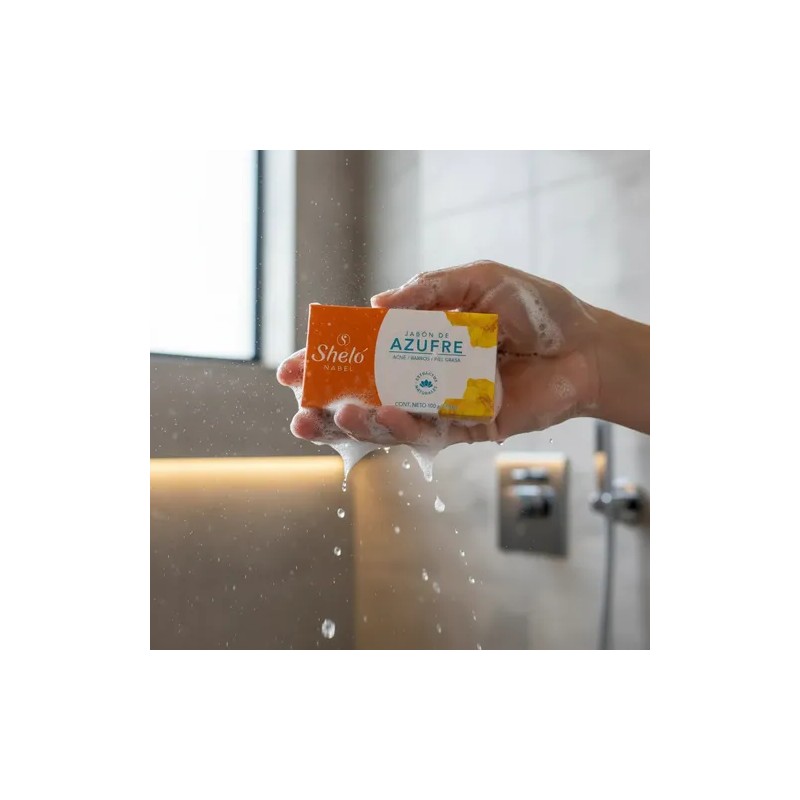 Jabón De Azufre Anti Grasa Sheló Nabel 100g Barra Piel