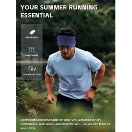 OnWander Sport Sun Visor Hat for Women and Men,Lightweight Stretchy Adjustable Hat for Golf,Running,Tennis, Moisture-Wicking & Quick-Dry & Wrinkle-Resistant Blue