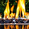 NUPICK 10 Pound Fire Glass, 1/2 Inch Reflective Fire Glass,