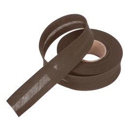 MECCANIXITY 1 Inch Single Fold Bias Tape Polyester Continuous Bulk Bias Tape for Sewing,Seaming Quilting Hemming Binding Crafts (Brown 10 Yards)