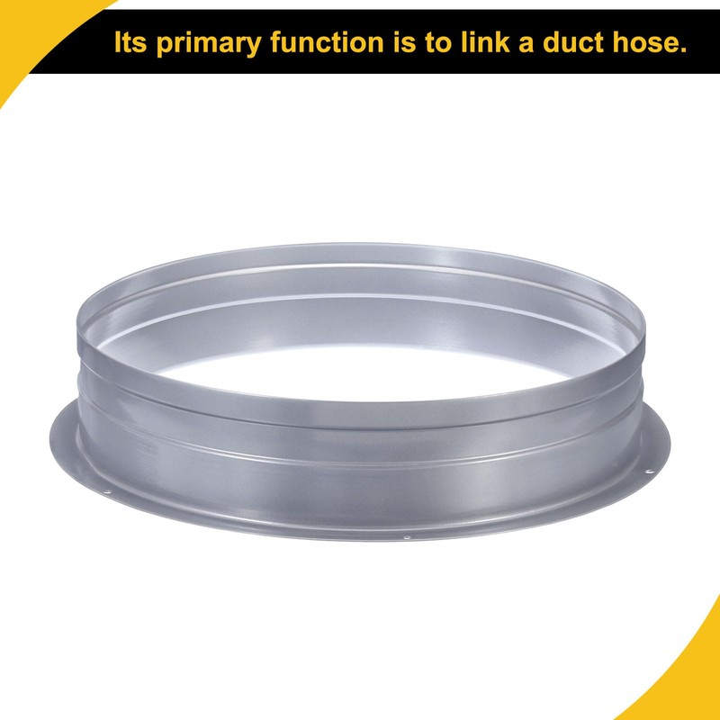 WorkBless Metal Exhaust Flange 12" Straight Pipe Connector for HVAC