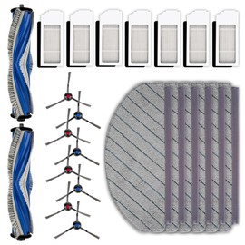 (23 Pack) N20 Plus Replacement Parts Compatible With ECOVACS DEEBOT N20 plus/ N20 Pro Plus Robotic Vacuum Cleaner, 2 Roller Brush, 8 Side Brushes, 7 HEPA Filters, 6 Mop Pads, Accessories Kit