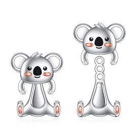 VONALA Koala Earrings 925 Sterling Silver Koala Stud Earrings Cute Animal Hypoallergenic Jewellery Birthday Gifts for Women Teen Girls Daughter