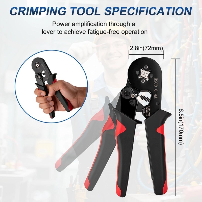 Ferrule Crimping Tool Kit, Wire Ferrules Kit Crimper Pliers with
