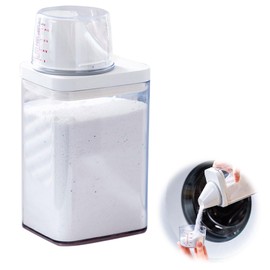 Tefola Dispensador de Detergente Liquido con Dosificador Medidor, 1100ml Dispensador de Jabon Lavanderia para Lavanderia Organizacion y Decoracion, Diseño Antiderrames y Transparente