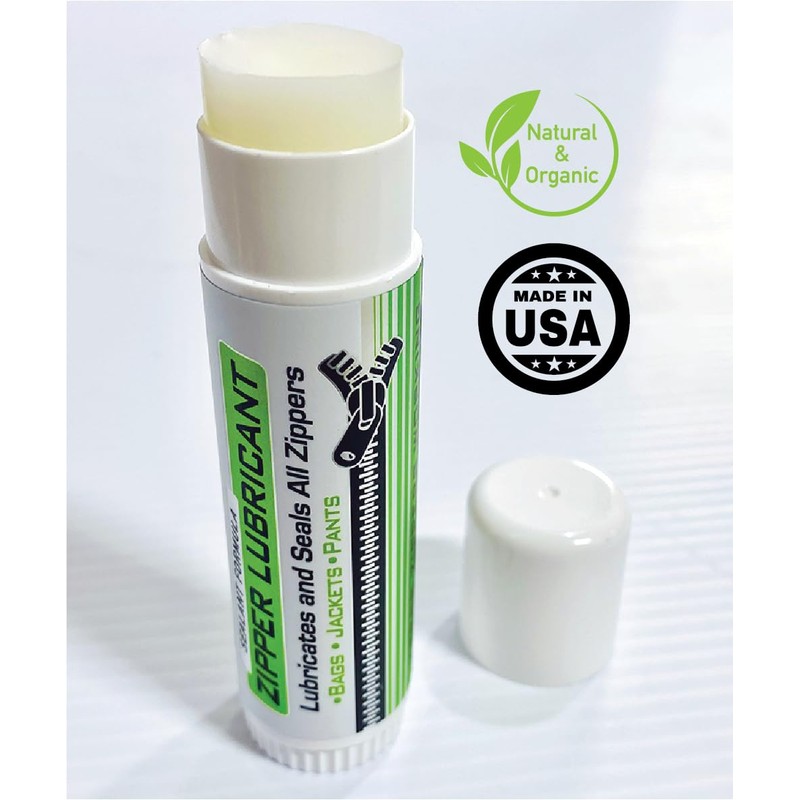 LOCKSTIX Zipper Lubricant – 100% Organic, Water-Resistant, Odorless Formula for