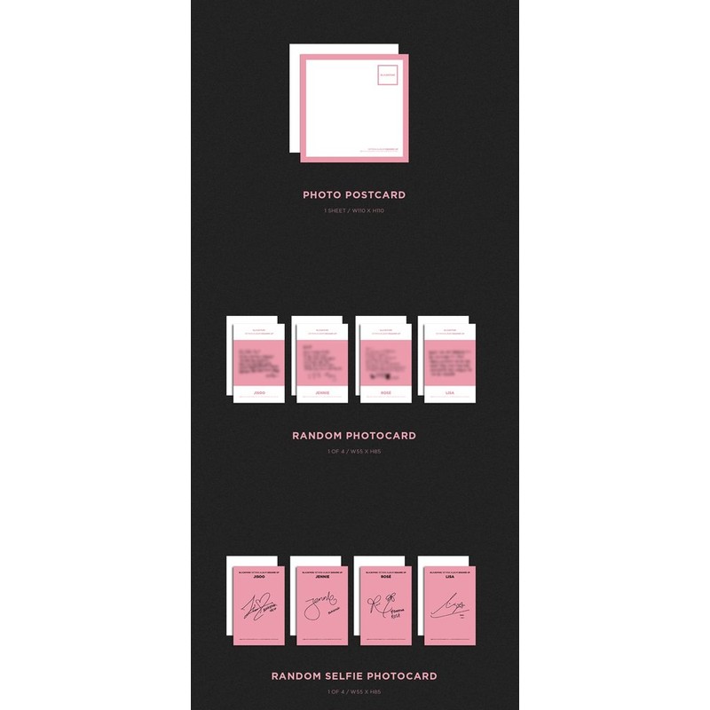 BLACKPINK : SQUARE UP (PINK Version) 1st Mini Album CD+Photobook+Renticular