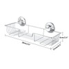 SANNO Shower Caddy Rustproof Bath Accessories with Vacuum Suction Cups,Strong