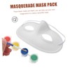KONTONTY 10pcs Diy Blank Paper Masks for Masquerade Cosplay White