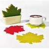 Unbranded Cute Maple Leaf Decor Novelty Drink Coasters Set of