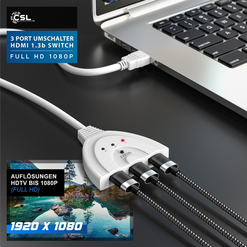 CSL - 3D Ready / Full HD 1080p HDMI Switch