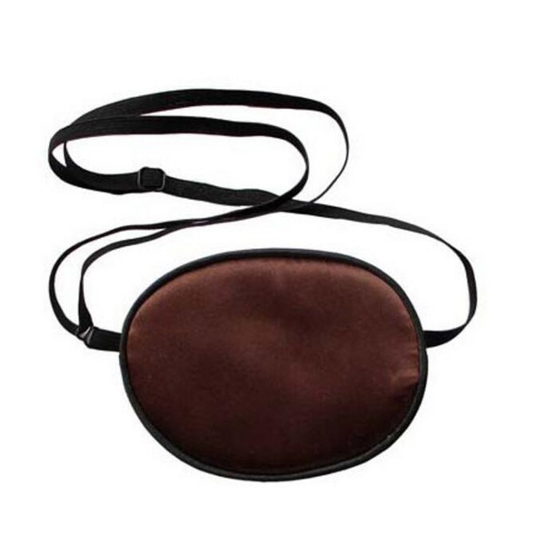 1pc Brown Silk Single Eye Patch Mask Amblyopia Corrected Visual Recovery Lazy Eyes Patches Care Blindfold Cover For Masks Strabismus (Adult Size)