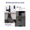 LUFEIDRA Black Kitchen Faucets with Pull Down Sprayer - High