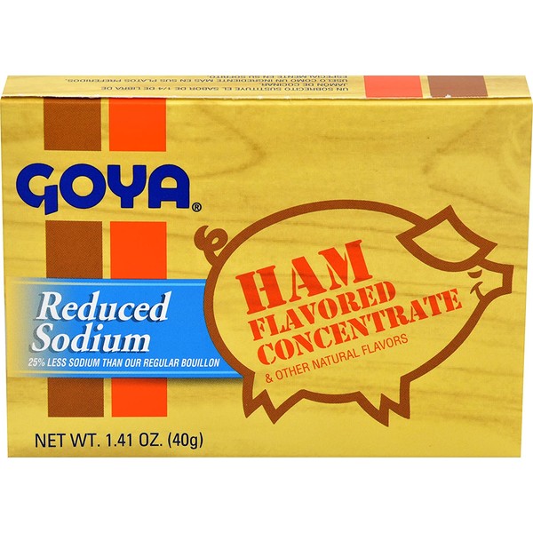 Goya Foods Ham Flavored Concentrate Reduced Sodium, 1.41 Ounce (Pack of 36)