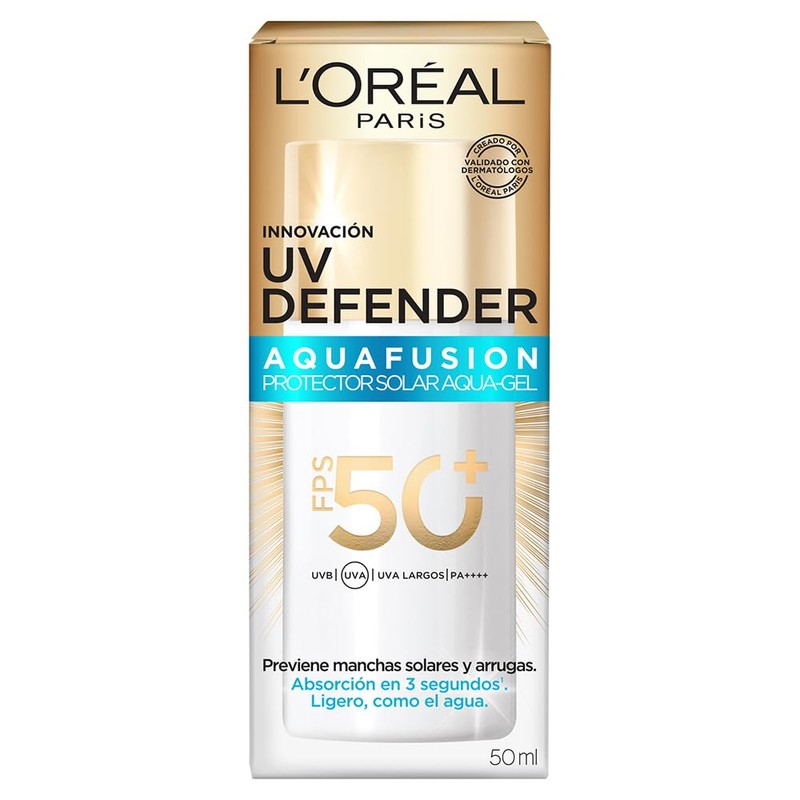 L'Oréal Paris Protector Solar Diario FPS50+ UV Defender Aquafusion, Protector