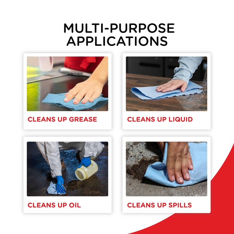 WYPALL® SHOP, Strong and Absorbent Multi-Purpose Reusable Cleaning Wipes, Blue