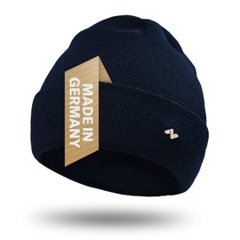 NYTTED® Merino Hat Made from 100% Finest Merino Wool for Men and Women, Cuddly Soft and Very Warm, Merino Beanie, Winter Hat, Wool Hat, Knitted Hat, navy, Einheitsgröße