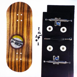 P-REP V2 PRO Performance Complete Wooden Fingerboard with Urethane Wheels - Zebra 34mm