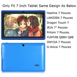 AKNICI Haehne 7 Inch Tablet PC Case, Children's Tablet Case for Haehne 7 Inch Tablet PC/JINYJIA 7/LAMZIEN 7/Dragon Touch Y88X Pro/G-Anica 7/Yuntab 7/ZONKO 7/JEJA 7/FEONAL K70/Veidoo 7/Pritom 7, Purple