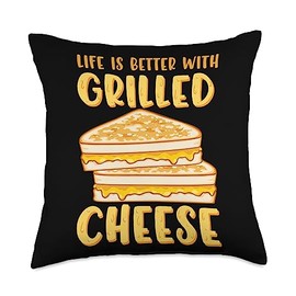 Grilled Cheese Sandwhich Recipes Bread Maker Throw Pillow, 18x18, Multicolor