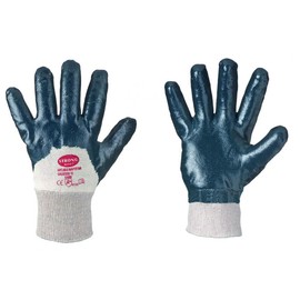 Navystar Nitrile Gloves Blue Size 9 with Knitted Cuff, EN 388-4.2.1.1