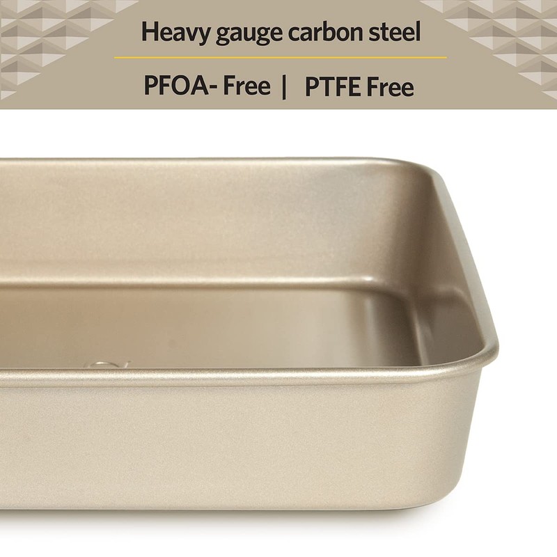 Glad Square Baking Pan Nonstick - Heavy Duty Metal Bakeware