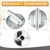 MOOTVGOO 4 Pack 7733P410-60 Cooktop Burner Knobs, Chrome Plated Plastic