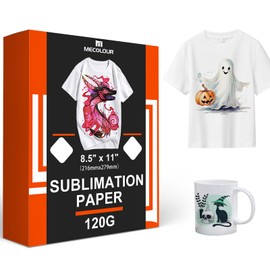 MECOLOUR Sublimation Paper -150 Sheets 120gsm 8.5” x 11”Heat Transfer Paper Work with Sublimation Ink and Epson HP Canon Sawgrass Inkjet Printers for Mugs T-Shirts Light Fabric and Sublimation Blanks