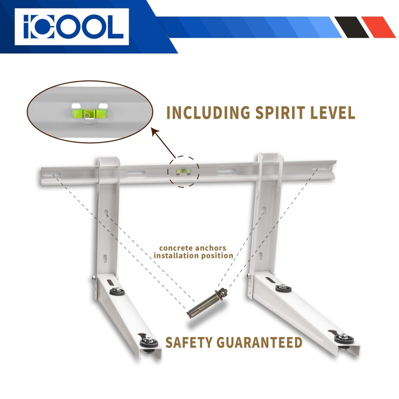 ICOOL Mini Split Wall Mounting Bracket for 9000-36000 BTU Universal