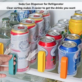 Junvaia Set of 3 Soda Can Organizer for Pantry/Refrigerator, Portable Drink Organizer for Fridge Storage, Soda Can Dispenser, Kitchen Stacking Can Dispensers, Drink Dispenser Can Hold up to 12 Cans