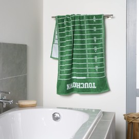 40YARDS American Football Pitch Hand Towel, Bath Towel, Beach Towel, 100% Cotton, Size: 70 x 140 cm, 500 g/m² Football Fans