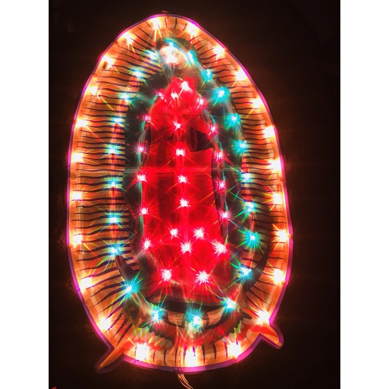 Light Up Lady Of Guadalupe Light Virgen De Guadalupe Flashing