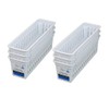 Mainstays Slim Plastic Storage Trays Baskets in White- Set of