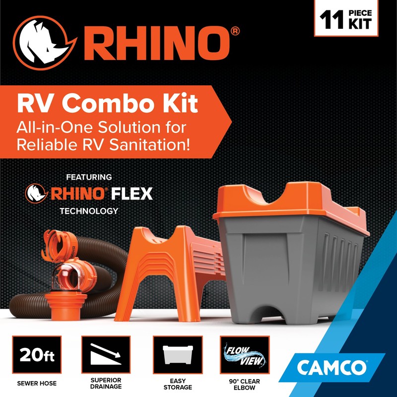 Camco Rhino Ultimate 20' RV Sewer Hose Kit — All-in-One