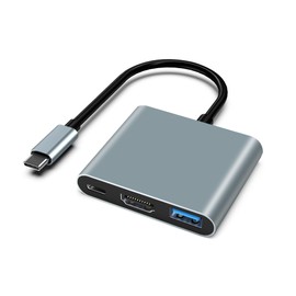 Adaptador USB C, adaptador USB C a HDMI multipuerto, USB C Hub, adaptador USB C a USB con 4K HDMI, USB 3.0, 100W de suministro de energía, para...    