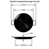 La Ideal Restaurant Grade 'Pata Negra' Paella Pan - Flat
