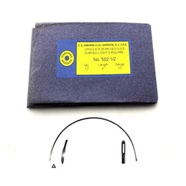 Super Sewing Supplies for C.S. Osborne 12/Pk. Curved 3-Square Point Needles Light #502-1/2, Size 6"