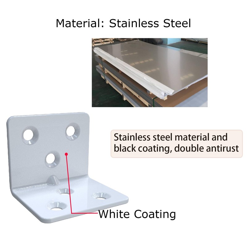 White Stainless Steel Corner Bracket,Joint Right Angle Bracket,L Shape Heavy